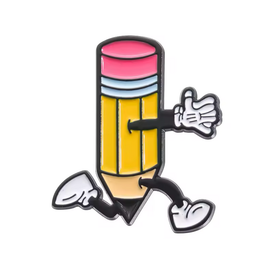 Pencil & School “S” (Set) Hat Pin